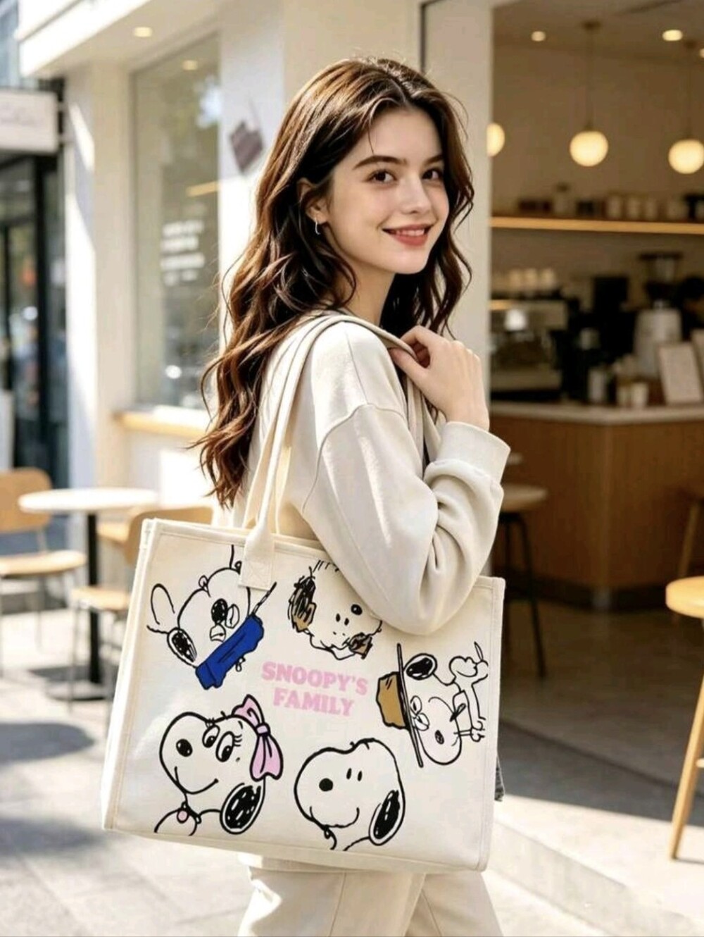 Snoopy Canvas Tote Bag - Picture 4 of 5